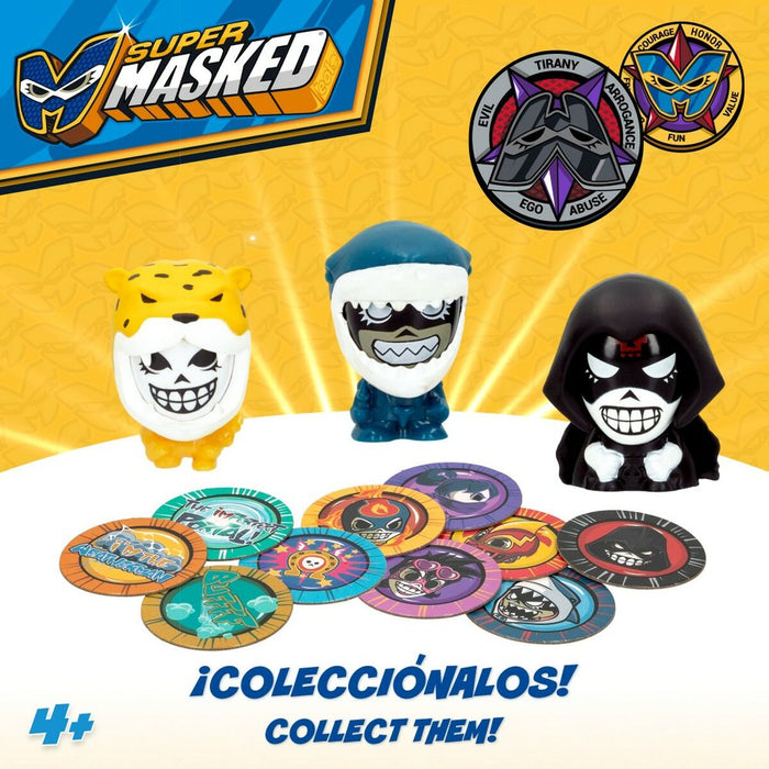 Figurine de Acțiune Eolo Super Masked 3 x 4,5 x 3,5 cm (12 Unități)