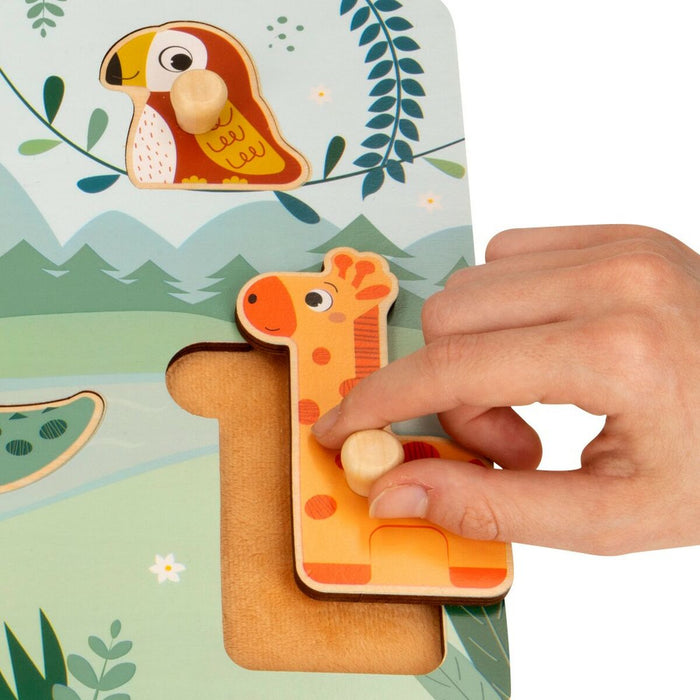 Puzzle Animale Woomax + 18 Luni (12 Unități)
