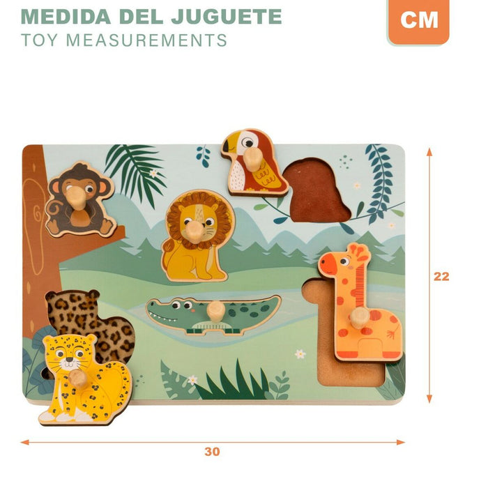 Puzzle Animale Woomax + 18 Luni (12 Unități)