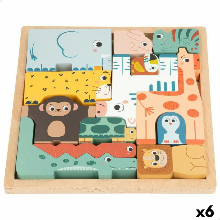 Puzzle Animale Woomax + 2 Ani (6 Unități)