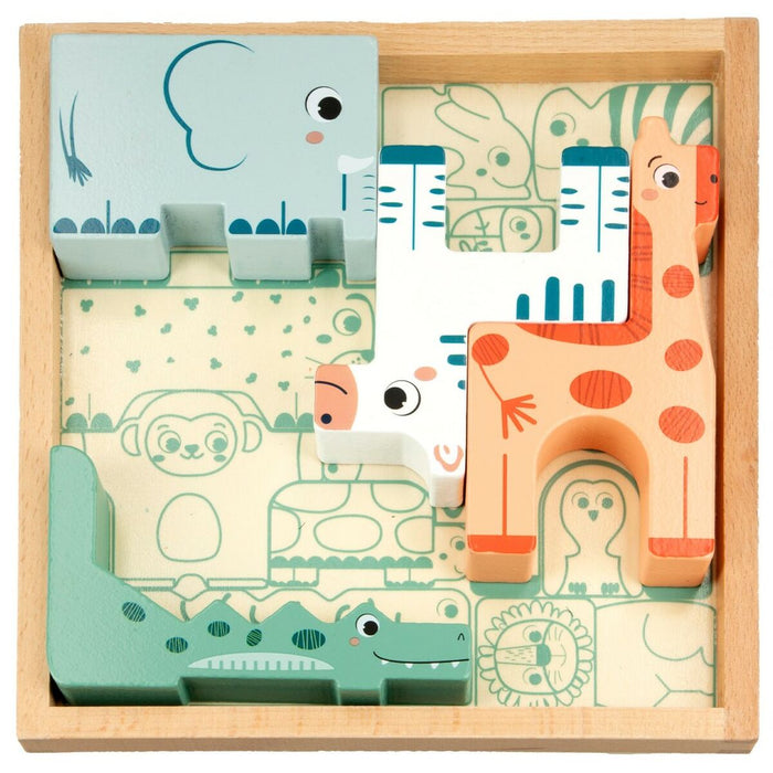 Puzzle Animale Woomax + 2 Ani (6 Unități)