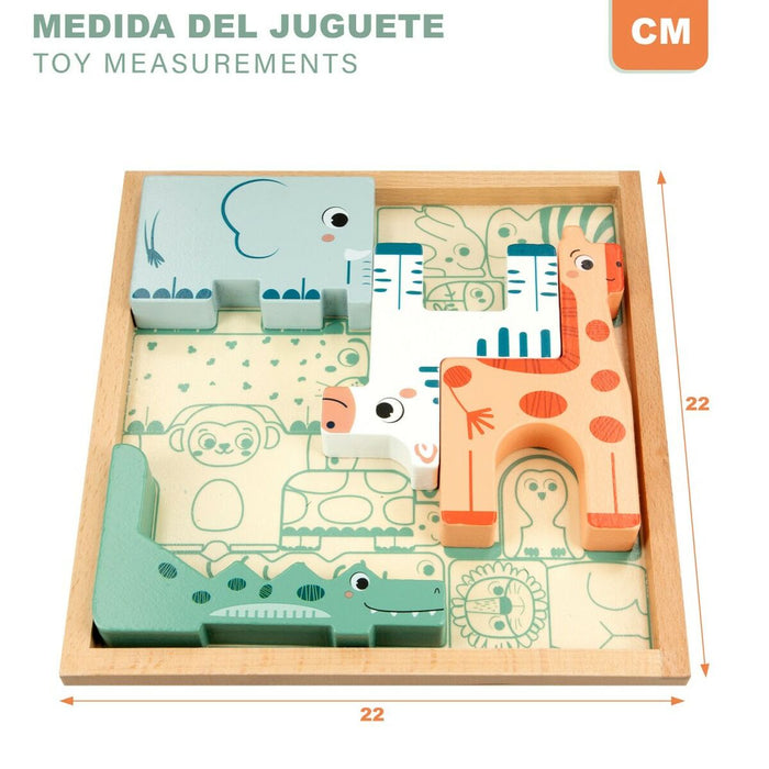 Puzzle Animale Woomax + 2 Ani (6 Unități)
