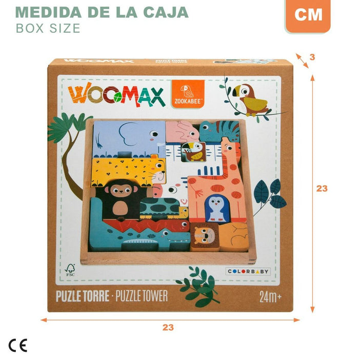Puzzle Animale Woomax + 2 Ani (6 Unități)