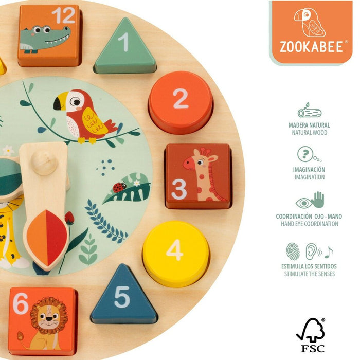 Joc Educativ Woomax animale Ceas (6 Unități)
