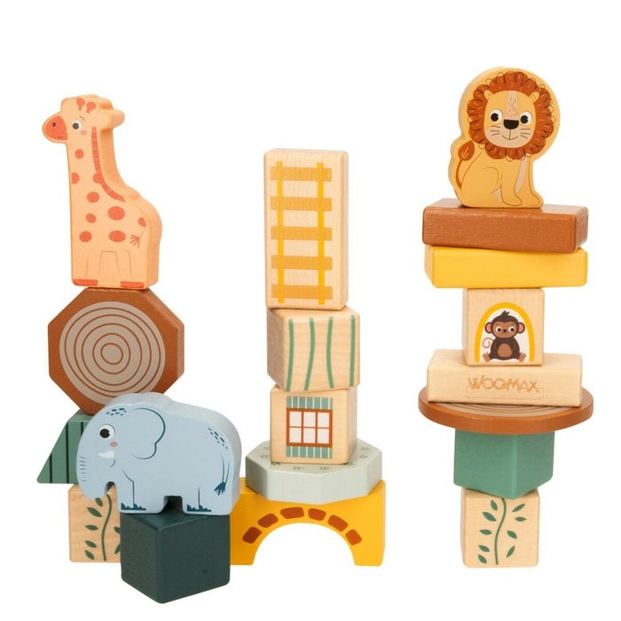 Set de Construcție Woomax animale 28 Piese (6 Unități)