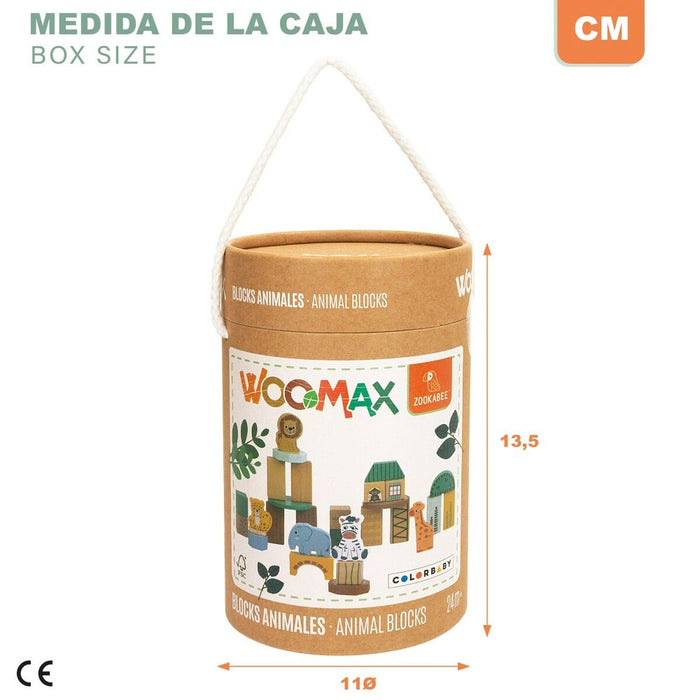 Set de Construcție Woomax animale 28 Piese (6 Unități)