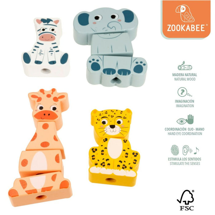 Joc de Îndemânare pentru Bebeluși Woomax animale 25 x 22 x 10 cm (6 Unități)