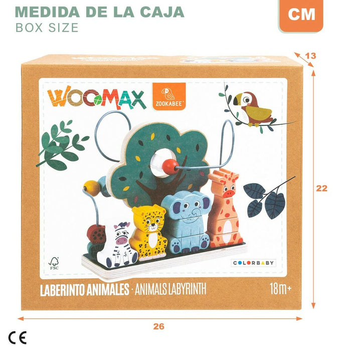 Joc de Îndemânare pentru Bebeluși Woomax animale 25 x 22 x 10 cm (6 Unități)