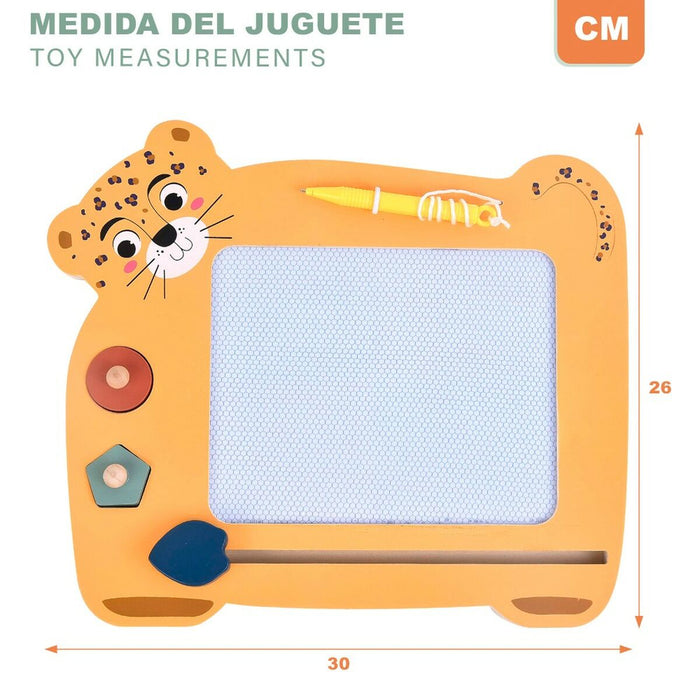 Tablă Magică Woomax Zookabee Tigru Lemn 30 x 2,5 x 26 cm (6 Unități)
