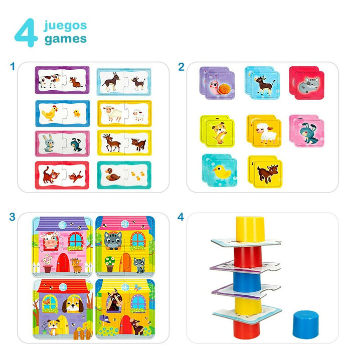 Puzzle Lisciani Carotina Baby Fermă 4-ia-1 16 x 1 x 16,5 cm (12 Unități)