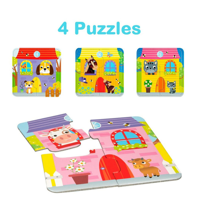 Puzzle Lisciani Carotina Baby Fermă 4-ia-1 16 x 1 x 16,5 cm (12 Unități)