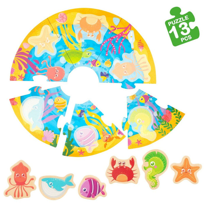 Puzzle pentru Copii Lisciani Marin 13 Piese 33 x 1 x 32 cm (6 Unități)