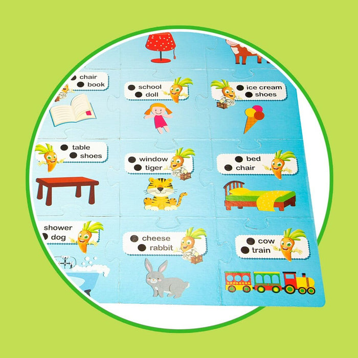 Joc Educativ Lisciani Carotina Baby Happy English Electronic Puzzle 4,5 x 14,5 x 3 cm (6 Unități)