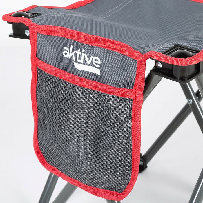Taburet Aktive Pliabil Camping Gri 30 x 32 x 30 cm (4 Unități)