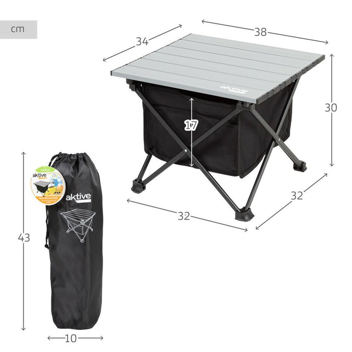 Masă Pliabilă Aktive Camping Buzunar 38 x 30 x 34 cm (2 Unități)