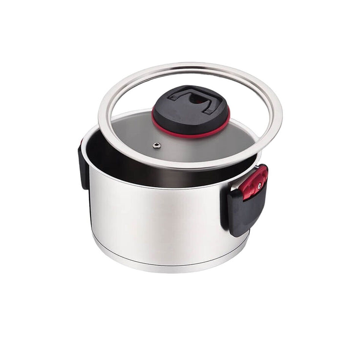 Oală cu capac Feel Maestro MR-3530-24  Negru Roșu Oțel Oțel inoxidabil Plastic Ø 24 cm 5,5 L