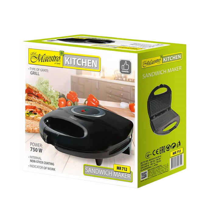 Aparat pentru Sandvișuri Feel Maestro MR-712 Negru 750 W