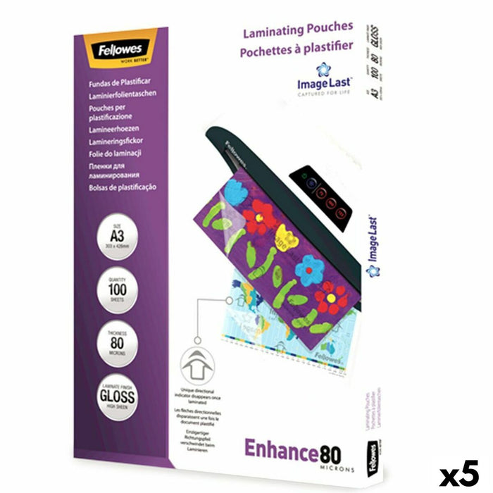 Manșoane de plastifiere Fellowes 5306207 100 Piese Transparent (100 Unități)