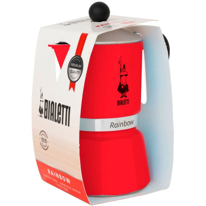 Cafetieră Italiană Bialetti Rainbow Roșu Metal Aluminiu 60 ml