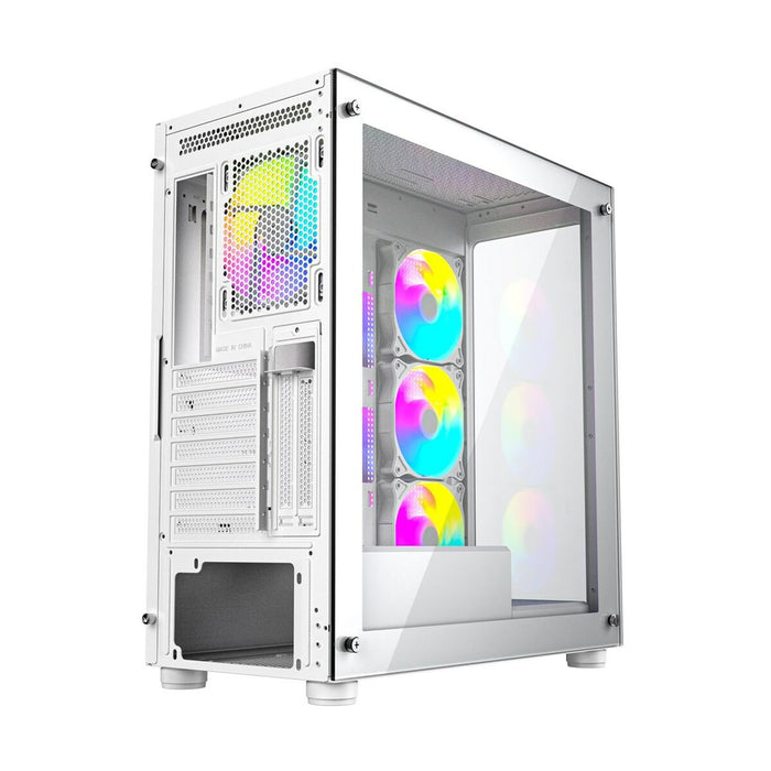 Unitate Semi-tower ATX GEMBIRD CCC-FC-X450MAX-W Alb Multicolor