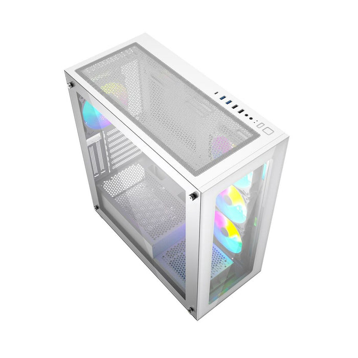Unitate Semi-tower ATX GEMBIRD CCC-FC-X450MAX-W Alb Multicolor