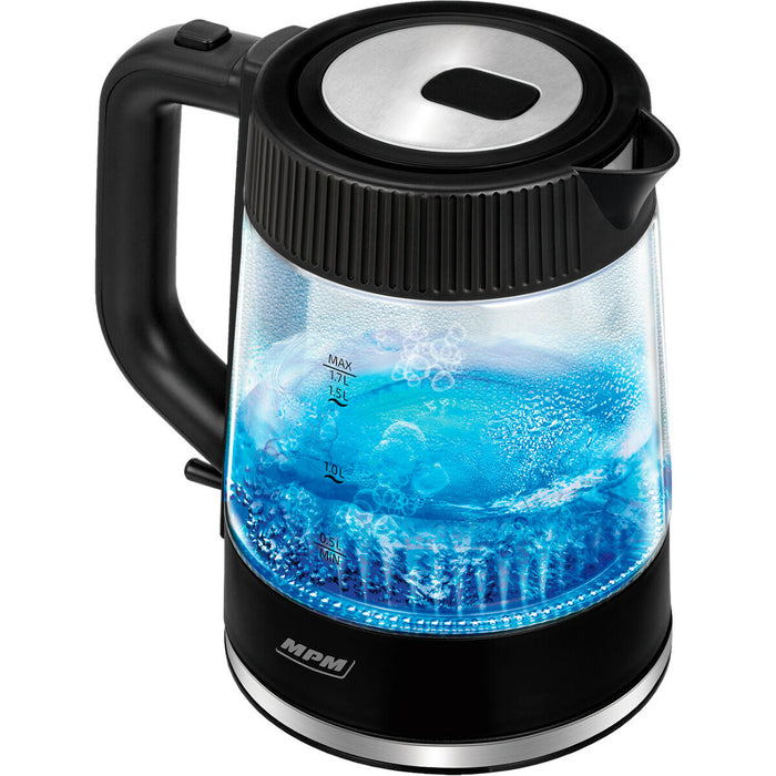 Fierbător Mpm MCZ-117 Negru Transparent Sticlă 2200 W 1,7 L