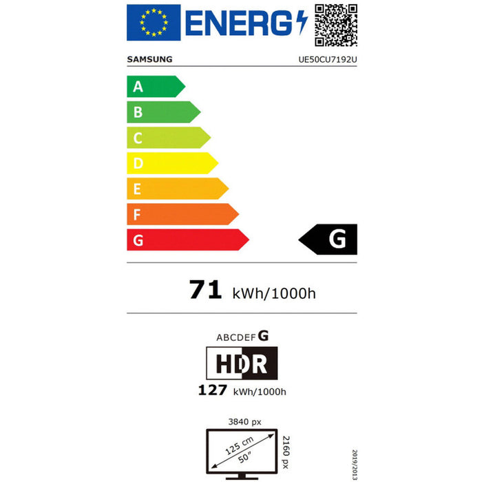 Smart TV Samsung UE50CU7192UXXH 50" HDR HDR 10+ LCD