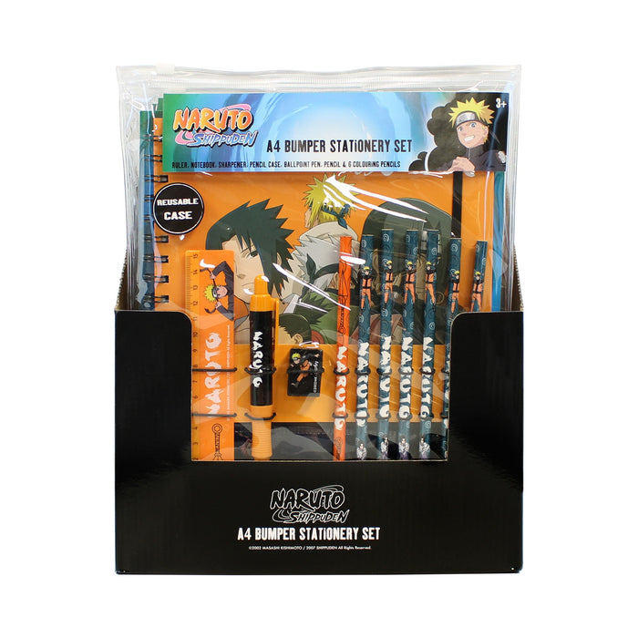 Set de rechizite Pyramid Naruto Shippuden, format A4, 10+ piese, 3+ ani