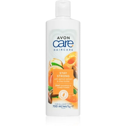 Șampon și balsam 2 în 1 Avon Care Stay Strong, 700 ml pentru păr fragil