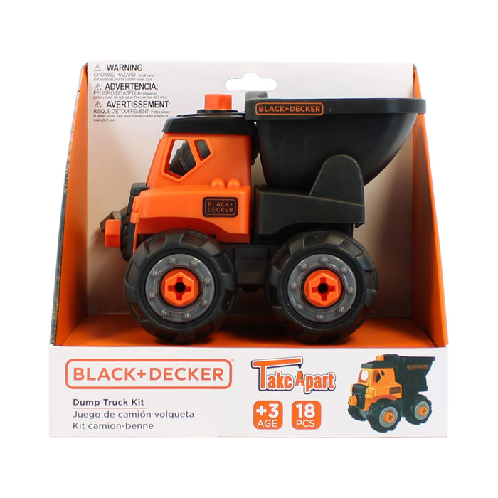 Kit de montaj Red Tool Box Black+Decker, basculantă, 18 piese, 3+ ani