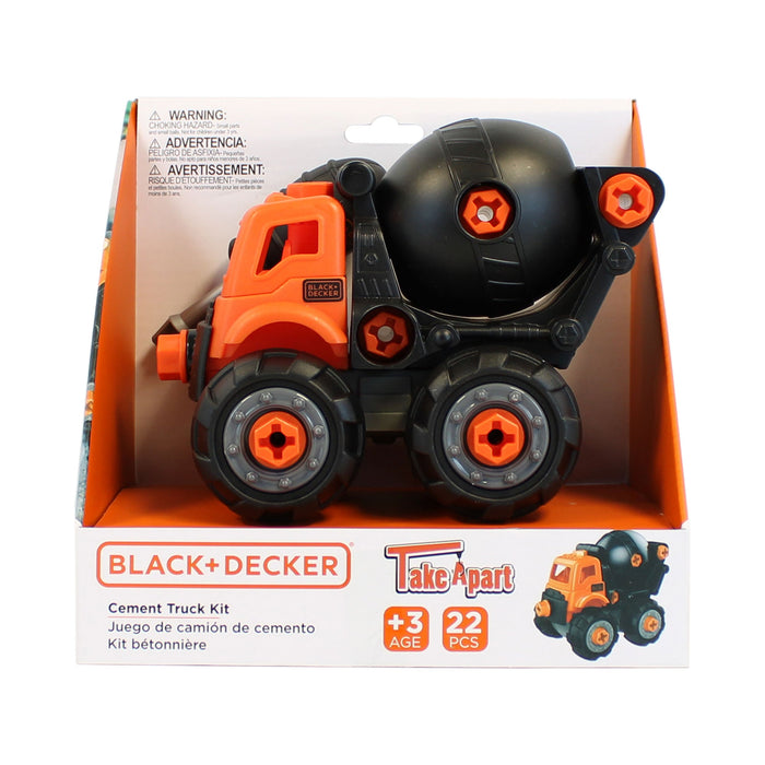 Set de montaj Red Tool Box Black+Decker, Betonieră, 22 piese, 3+ ani
