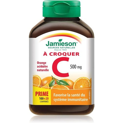 Supliment alimentar Jamieson Vitamin C Orange 500mg, cu gust de portocală