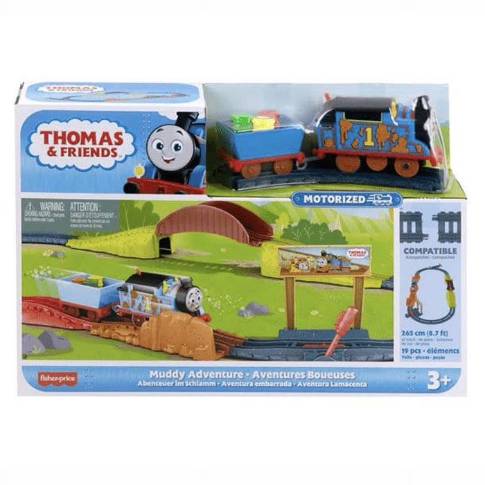 Set de trenuleț motorizat Mattel Thomas & Friends Muddy Adventure, 19 piese, 3+ ani
