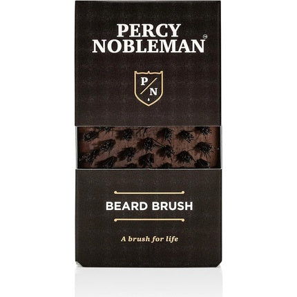 Perie pentru barbă Percy Nobleman, din lemn, vegan, culoare maro închis