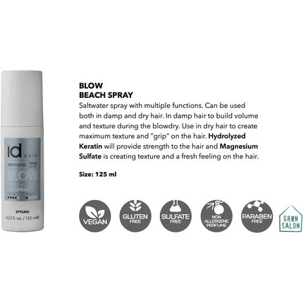 IdHAIR Elements Xclusive Beach Spray, Idhair, 125ml
