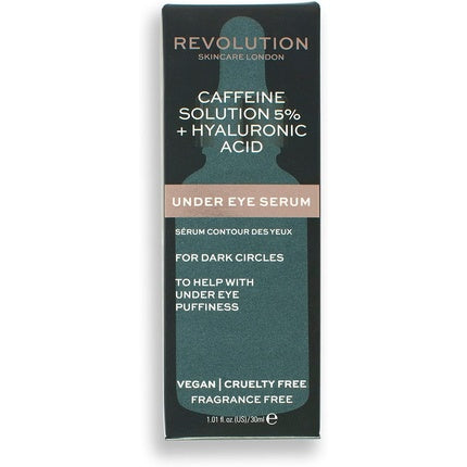 Ser Revolution Beauty, cafeină 5%, acid hialuronic, 30ml