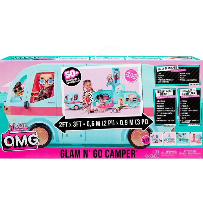 Set de joacă MGA L.O.L. Surprise O.M.G., Glam N' Go Camper, 50+ surprize, 4 în 1