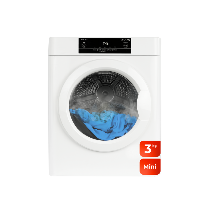 Uscător de rufe Cecotec EVVO Mini S3, 3 kg, 52 × 43,5 × 64 cm, alb