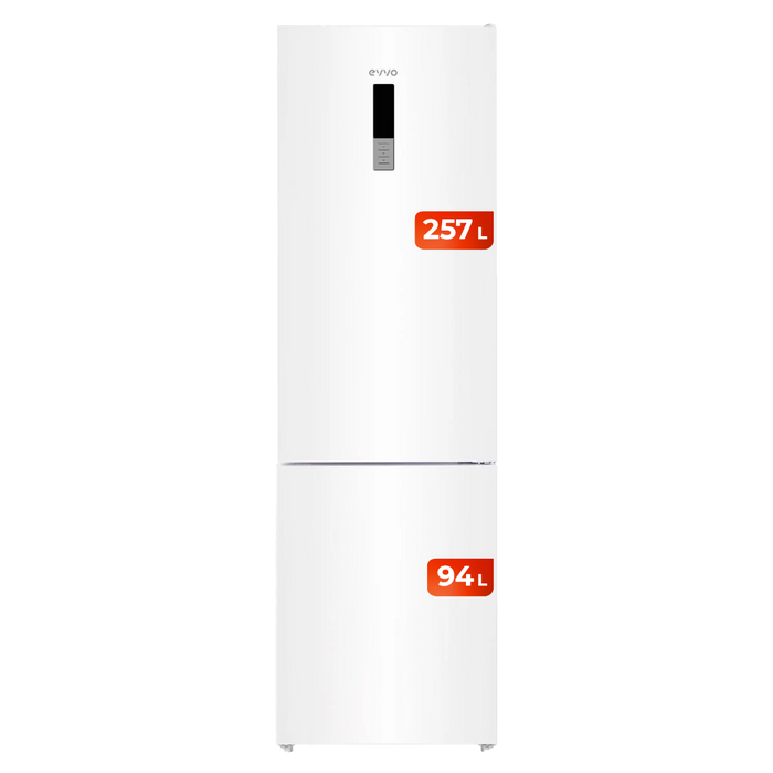 Frigider combină Cecotec EVVO F60, 351 l, alb