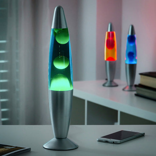 Lampă lavă, InnovaGoods, Magla, verde