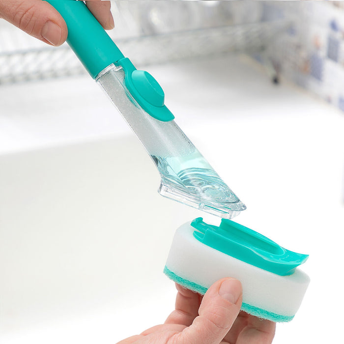 Perie-burete cu mâner și dozator de săpun Cleasy InnovaGoods