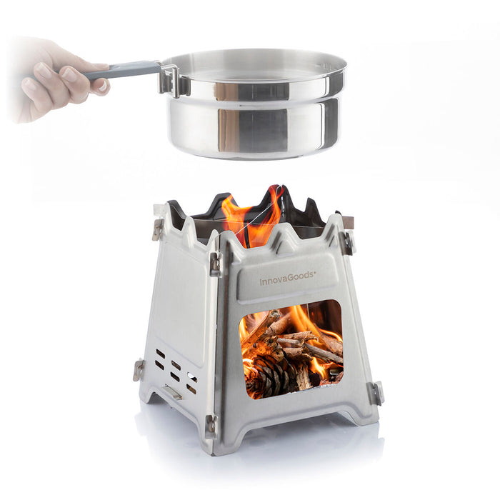 Sobă de Gătit din Oțel Demontabilă pentru Camping Flamet InnovaGoods
