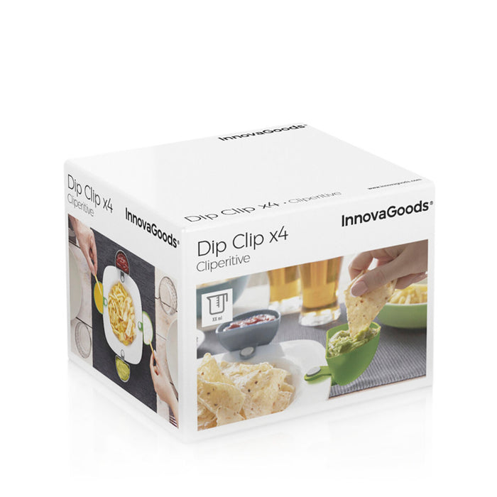 Recipiente cu clips pentru sos Cliperitive InnovaGoods 4 Unități