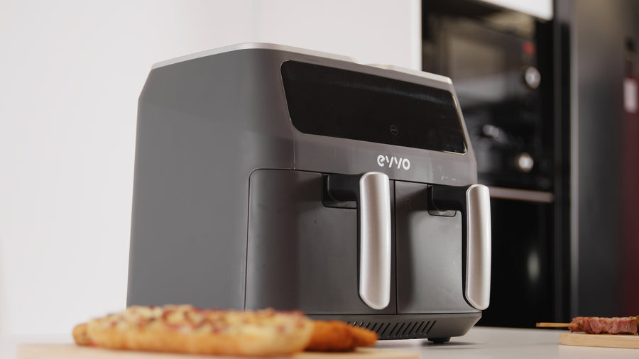 Friteuză cu aer cald Cecotec EVVO Tasty Fryer 8L, 8 l, 2800 W, 10 programe, neagră