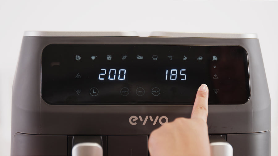 Friteuză cu aer cald Cecotec EVVO Tasty Fryer 8L, 8 l, 2800 W, 10 programe, neagră