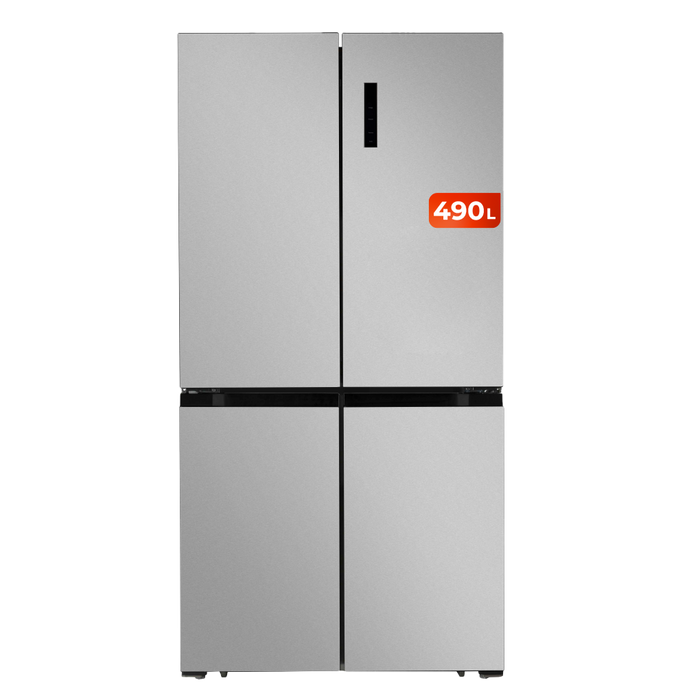 Frigider cu 4 uși Cecotec EVVO F100X, 490 l, Total No Frost, compresor Inverter, argintiu