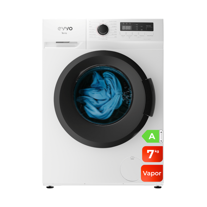 Mașină de spălat rufe cu încărcare frontală Cecotec Terra 7, 7 kg, 1200 rpm, 15 programe, albă