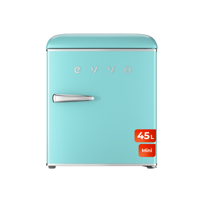 Frigider mini Cecotec Evvo F20 Retro Azul Pastel, 45 l, 38 dB, 54,9 × 56,8 × 41,2 cm