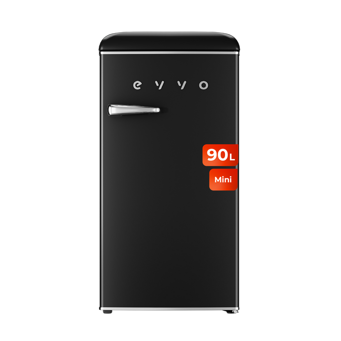 Frigider mini Cecotec Evvo F25 Retro Negro, 90 l, 38 dB, 44,7 × 53,4 × 90 cm, negru