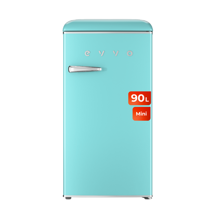 Frigider mini retro Cecotec Evvo F25 Retro Azúl Pastel, 90 l, 38 dB, 44,7 × 53,4 × 90 cm, albastru pastel